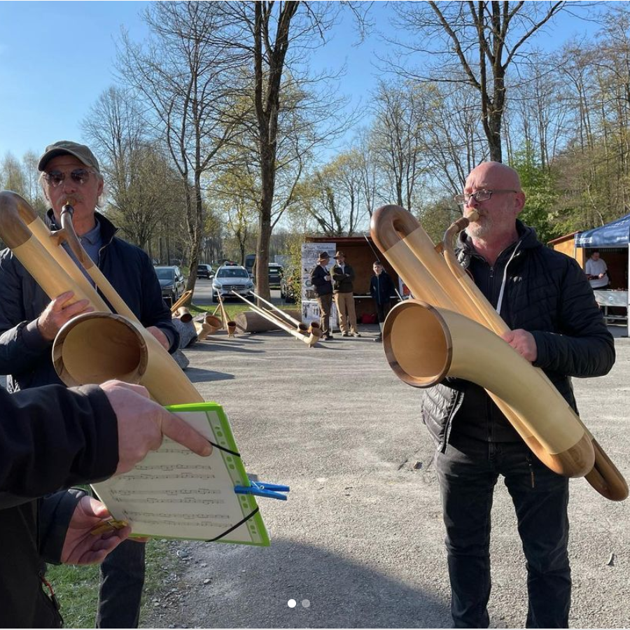 Leipziger Alphornisten Hans Dieter und Rainer