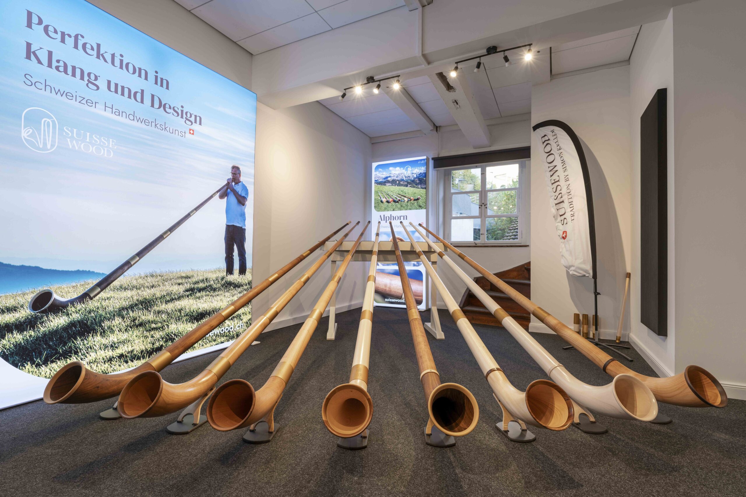 Showroom Alphorn-Sortiment